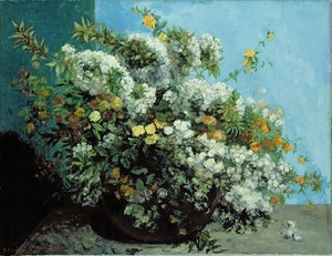 Bloeiende takken en bloemen, 1855